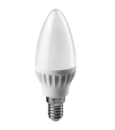 Лампа ОНЛАЙТ LED светодиодная 6вт Е14 теплый матовый свеча (71628 ОLL-C37)