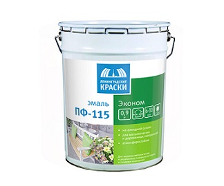 Эмаль ЛЕНИНГРАДСКИЕ КРАСКИ черная ПФ-115 ЭКОНОМ (20кг) 