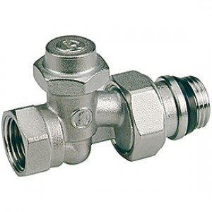 Клапан запорный для радиатора Giacomini R715TG Ду15 Ру16 ВР прямой R715X033