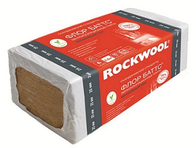 Утеплитель из минеральной ваты Rockwool Флор Баттс 1000х600х50мм (2,4м2=0,12м3) (4шт)