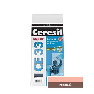 Затирка Ceresit СЕ 33 №34 розовый 1-6мм (2кг)