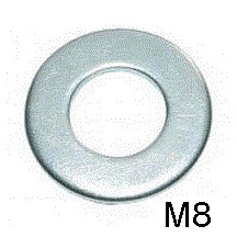 Шайба плоская оцинкованная СВФС DIN125 M8 (1кг)