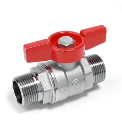 Кран шаровой латунь хром R253D Ду15 Ру42 НР 1/2&quot; бабочка Giacomini R253X003