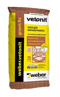 Клей для керамогранита Weber Vetonit Granit Fix (25 кг)