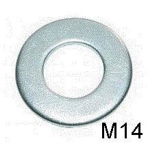 Шайба плоская оцинкованная СВФС DIN125 M14 (1кг)