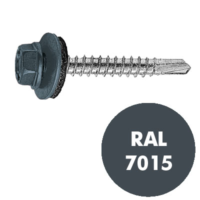 Саморез кровельный СВФС RAL-7015 ZP 4,8х51 (250шт)