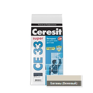 Затирка Ceresit СЕ 33 №43 багама бежевый 1-6мм (2 кг)