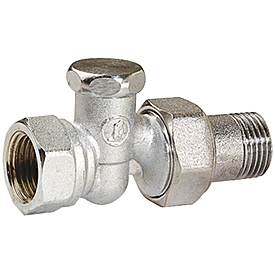 Клапан запорный для радиатора Giacomini R17D2 Ду15 Ру16 ВР прямой R17DX003