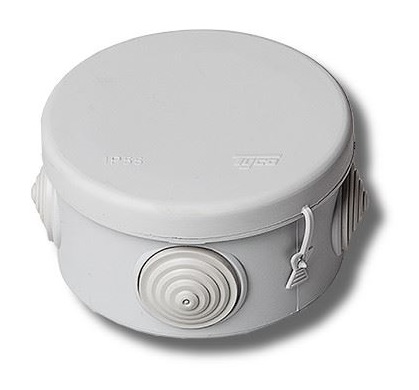 Коробка распределительная TYCO 80мм IP55 белая