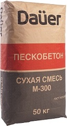 Сухая смесь Пескобетон Dauer М-300 (50кг)