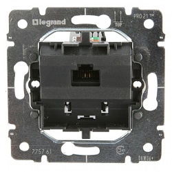 Механизм информационной розетки Legrand Galea Life RJ45 категория 5e на захватах 