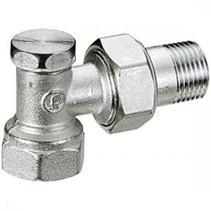 Клапан запорный для радиатора Giacomini R16D2 Ду20 Ру16 ВР угловой R16DX004