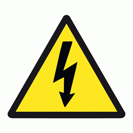 Знак предупреждающий "Высокое напряжение" BRADY PIC-307 (50мм) RL-TRI (B-7541) (250 шт/рул)