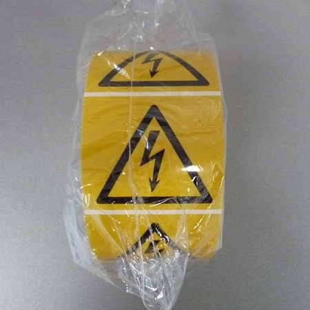 Знак предупреждающий "Высокое напряжение" BRADY PIC-307 (50мм) RL-TRI (B-7541) (250 шт/рул)